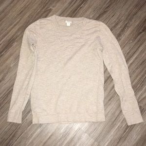 J.Crew Factory Cotton Crew Neck Sweater Oatmeal